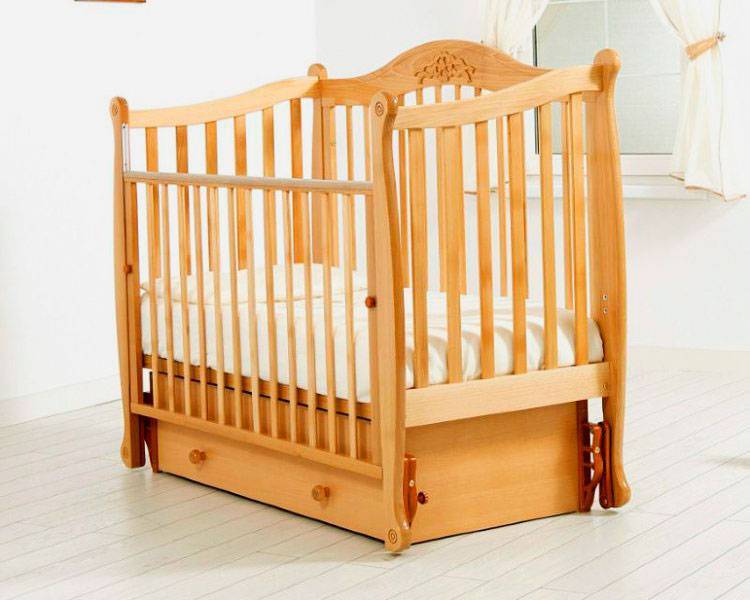 Схема сборки детской кроватки с маятником для новорожденного