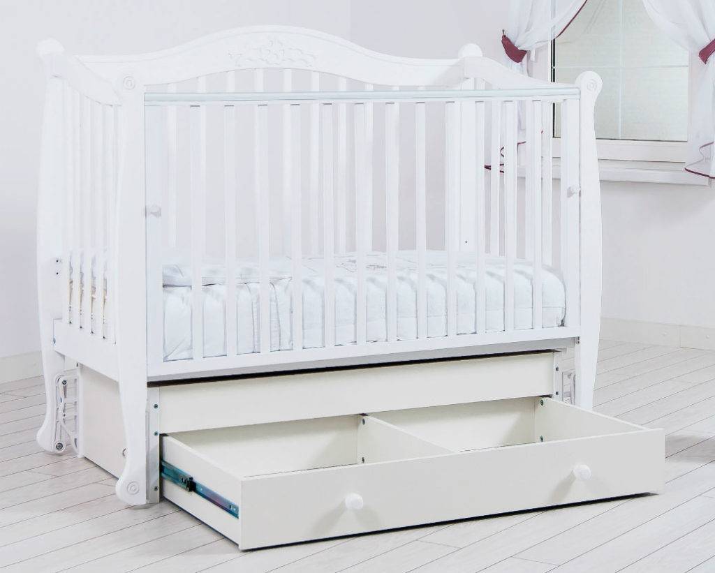Схема сборки детской кроватки с маятником для новорожденного