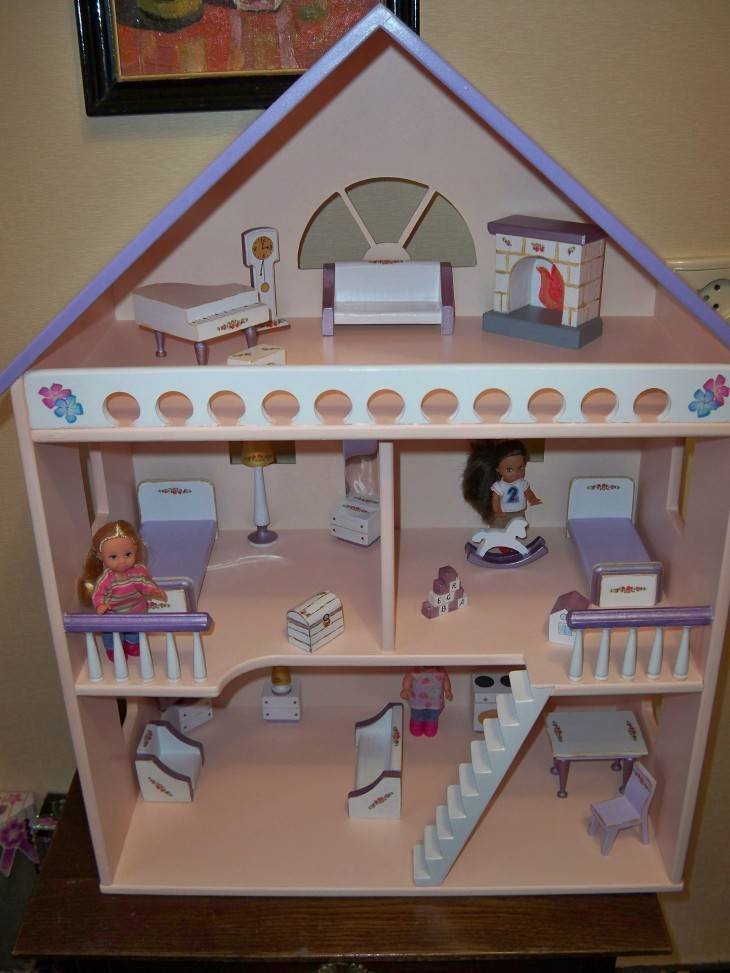 Кукольный домик своими руками для дочки за 1300 рублей                                            20 фото