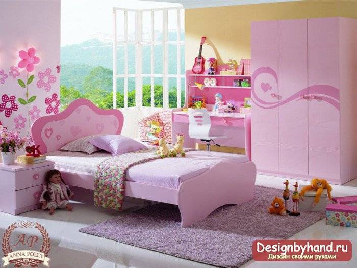 Детская комната для девочки - лучшие примеры интерьеров 52 фото