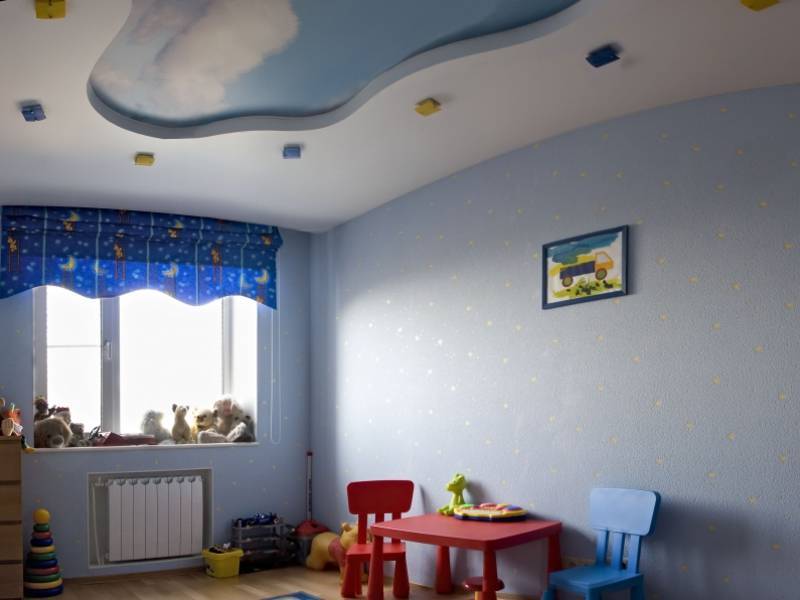 Применение гипсокартона в дизайне детской комнаты с фото