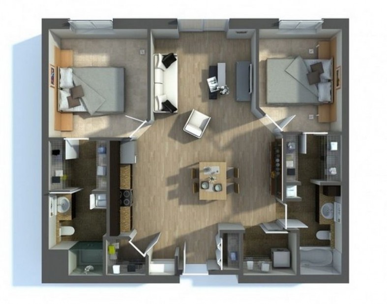 вариантов планировки трёхкомнатной квартиры
