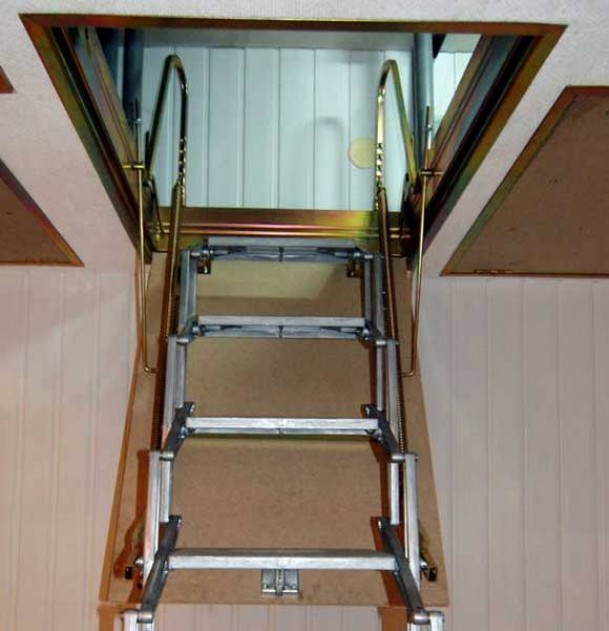 Лестницы на чердак – какие бывают конструкции
