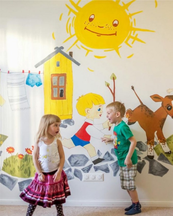 Мастер-класс по росписи стен в детской комнате своими руками