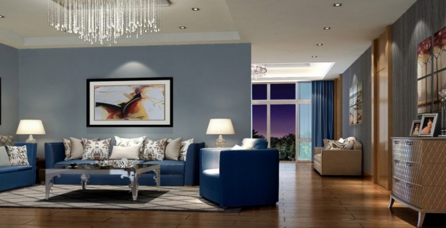 Практические советы для создания гармоничного интерьера гостиной в голубых тонах