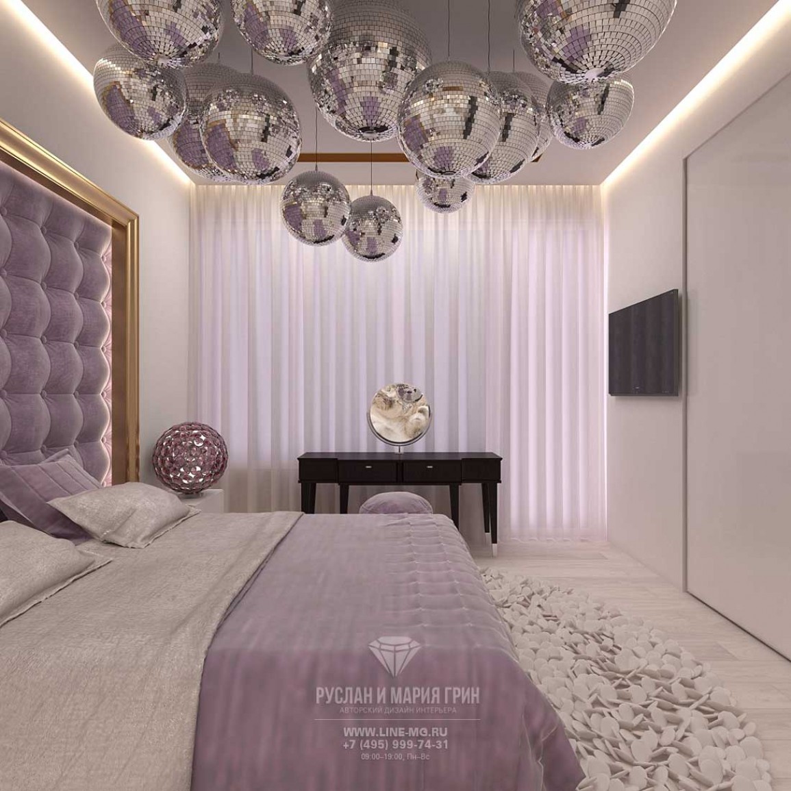 Дизайн интерьера спальни в белой цветовой гамме