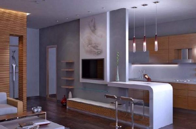 Дизайн однокомнатной квартиры: зонирование с учетом стиля (фотоотчет)