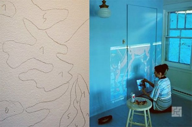 Создаём рисунок на стене в квартире своими руками