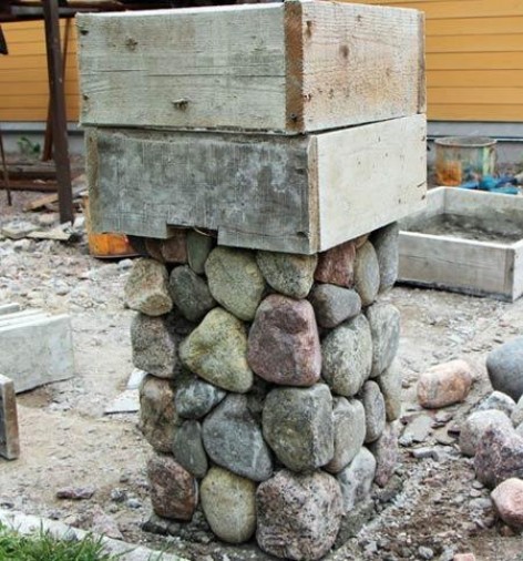 Строительство каменного забора