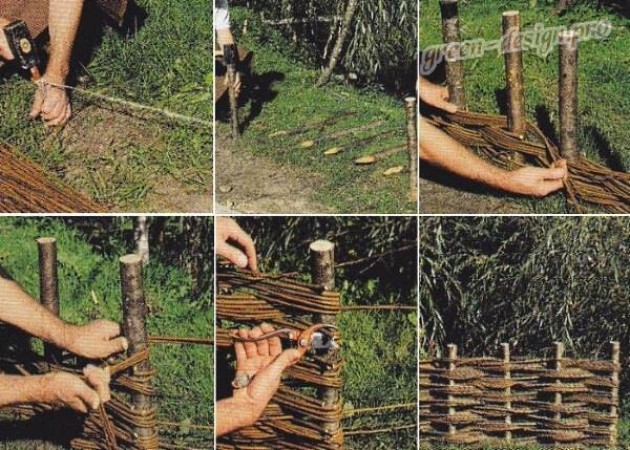 Как сделать плетеную изгородь своими руками