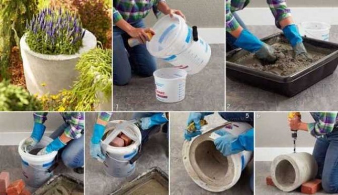 Уличные бетонные вазоны для цветов своими руками: как отлить самому, где установить для дизайна