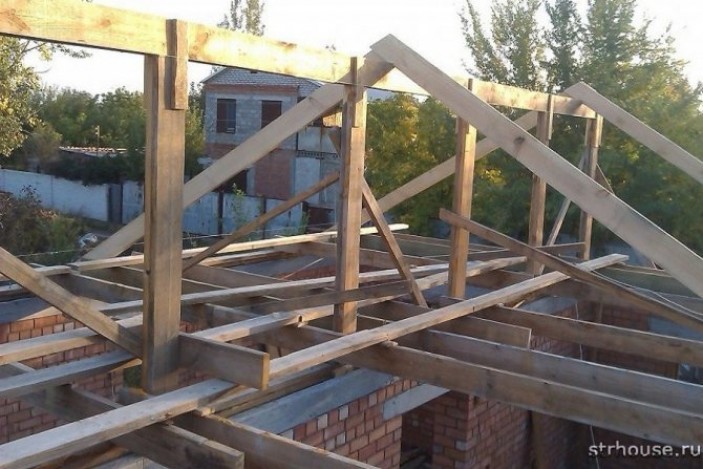 Строительство двухскатной крыши пошагово