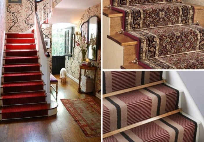 Отделочные ковровые покрытия для лестниц в доме: выбор