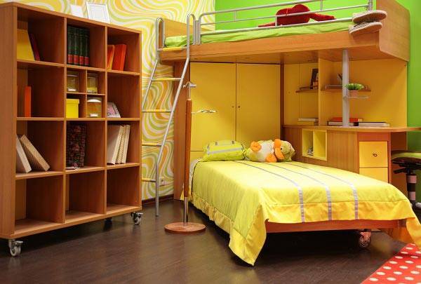 Детская комната мальчика вместе с девочкой, дизайн проект