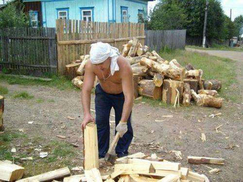 Как правильно колоть дрова чем и где