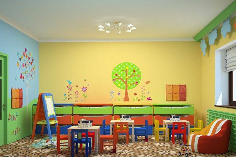 Стены в детской комнате