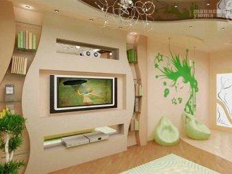 Применение гипсокартона в дизайне детской комнаты с фото