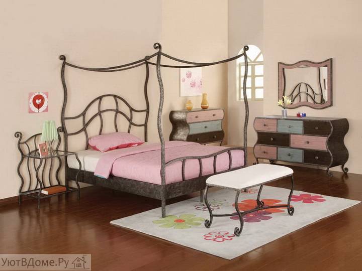 Розовая детская комната для юной принцессы