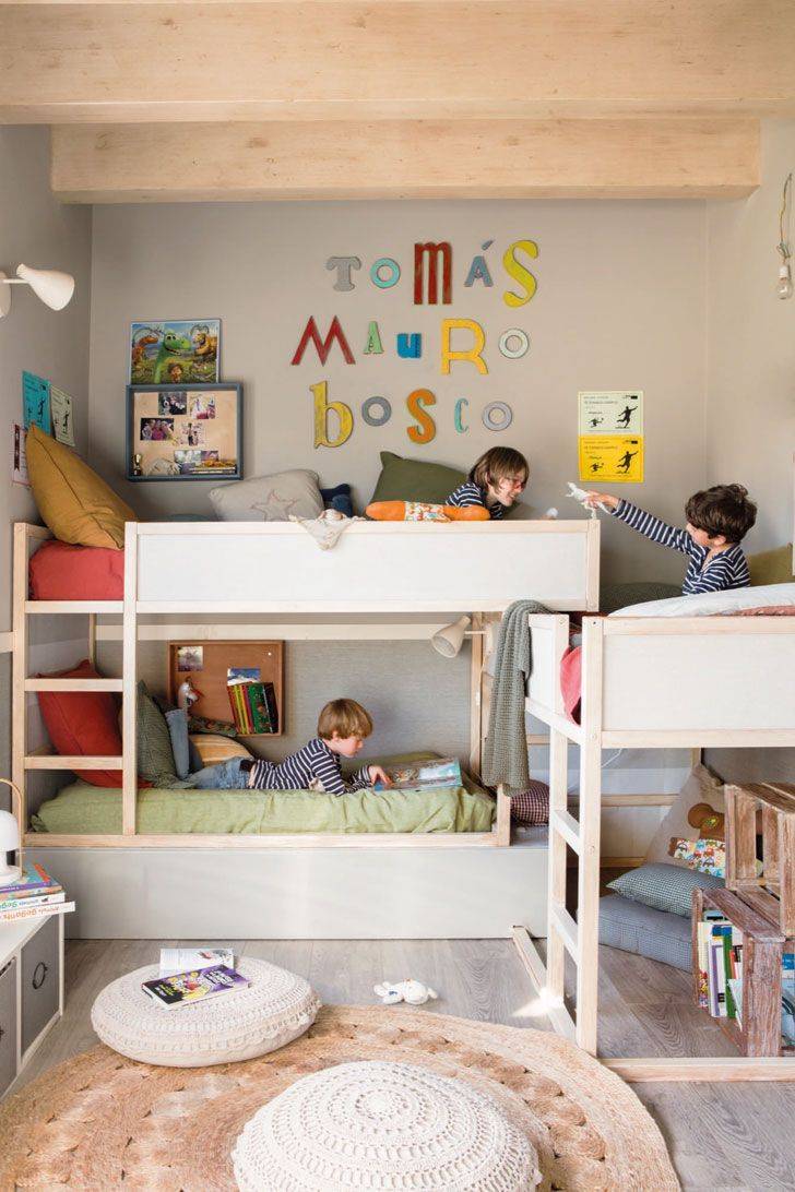 Детская для 3 и 4 детей: Фотоидеи для детской комнаты