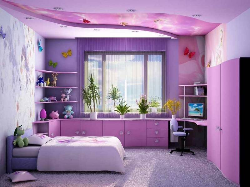 Фиолетовая детская комната 95 фото и 21 дизайнерская идея
