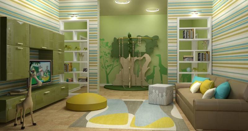 Зеленая детская комната – оформляем по всем правилам