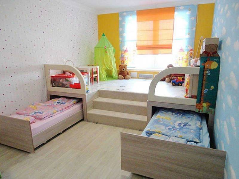 Розовый цвет в интерьере детской комнаты, 30 фото