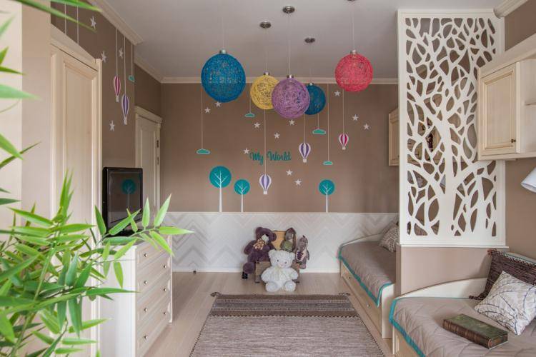 Варианты детских комнат для двоих детей - фото