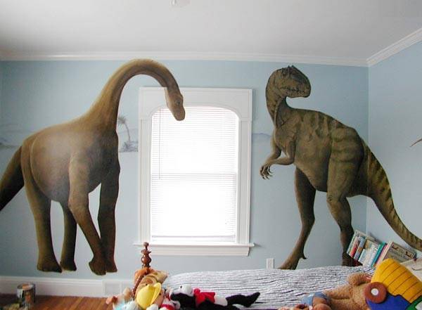 Наклейки Планета динозавров для детской комнаты