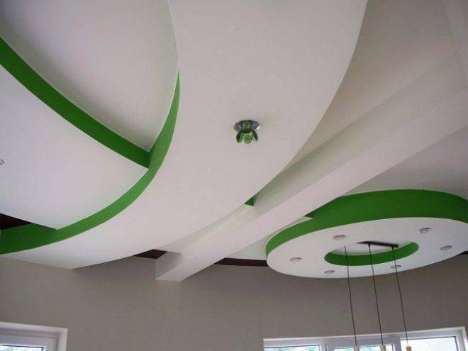 Потолок из гипсокартона в детской комнате - фото дизайн